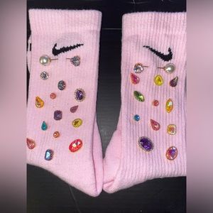 Blinged out Nike socks